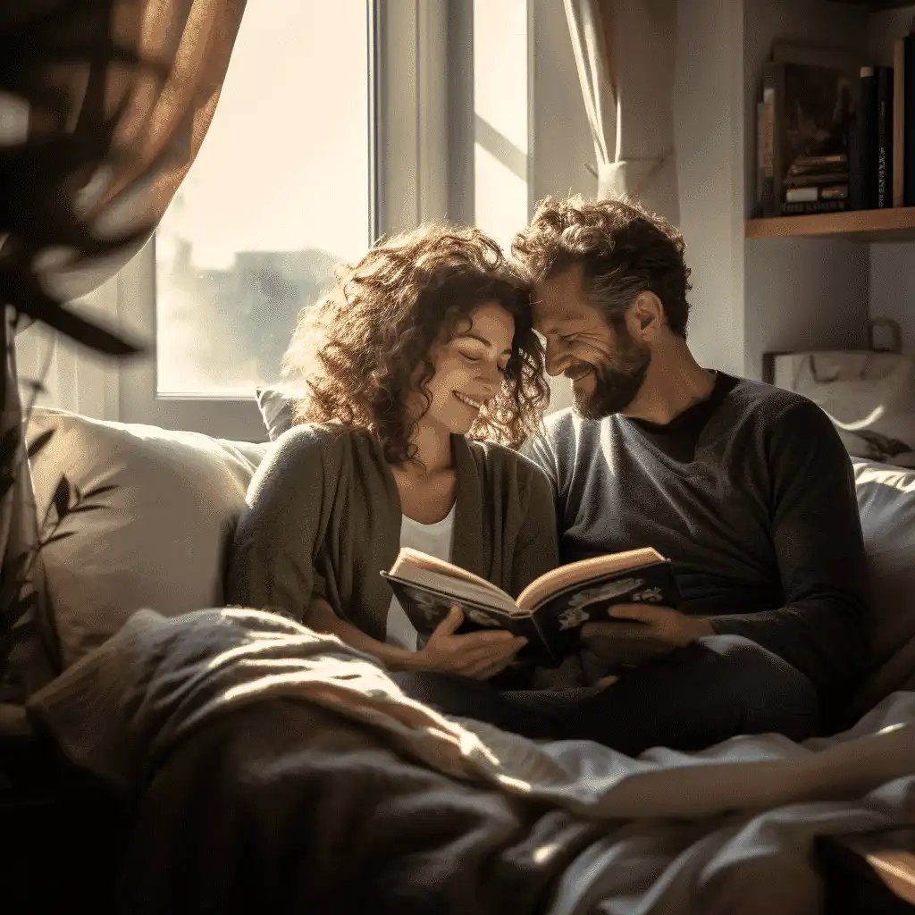 beclickedagency_Couple_cozy_in_bed_each_reading_a_book_soft_mor_9c68a847-790e-453f-bba7-e4d438586196